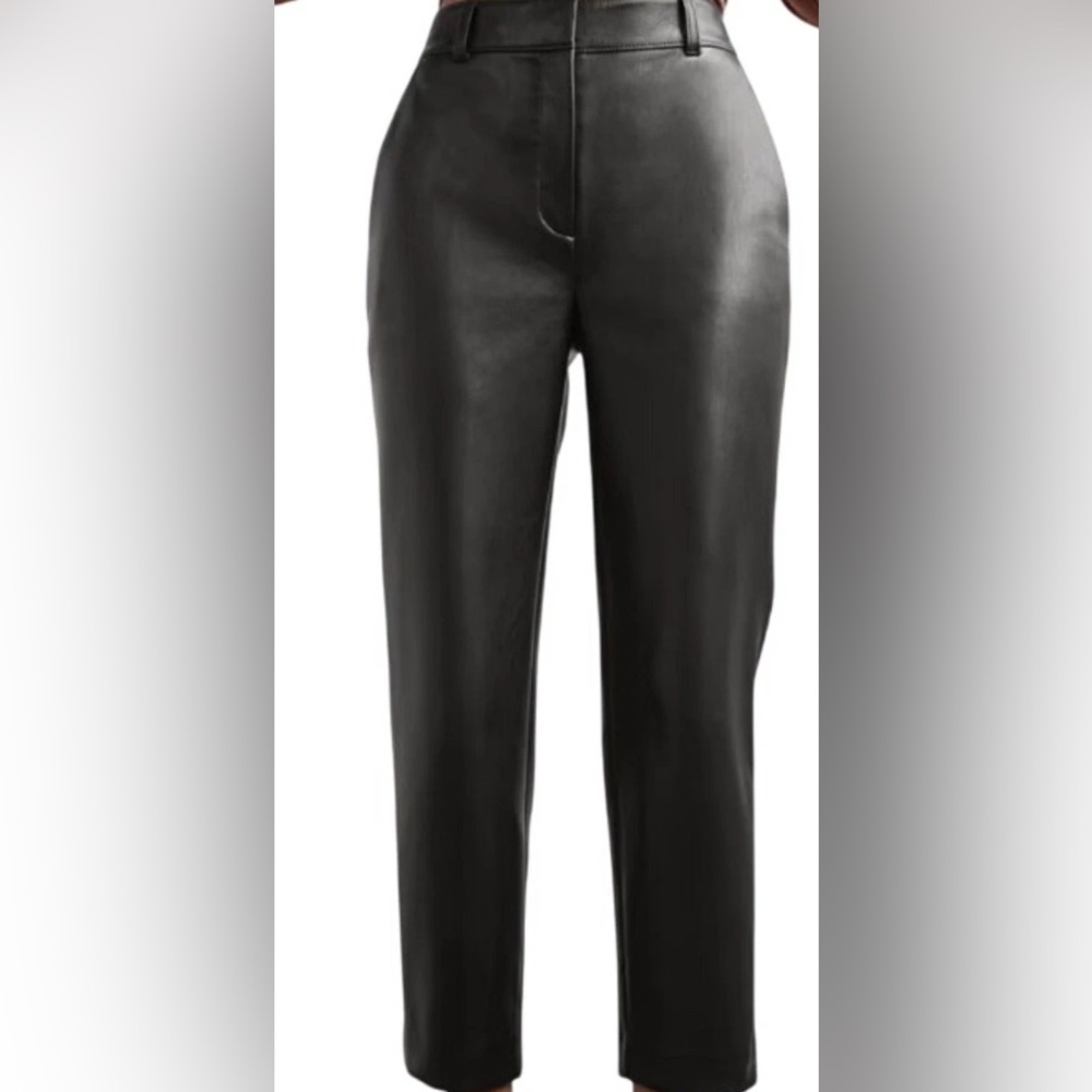 Babaton Black Faux Leather Pants